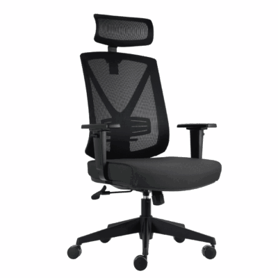 BM 8950 sillón ejecutivo respaldo alto con cabecera, respaldo fabricada en nylon, con brazos