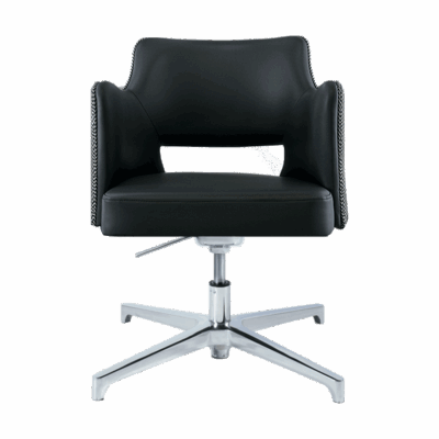 BM 1901 silla de espera tipo concha con brazos, base de aluminio