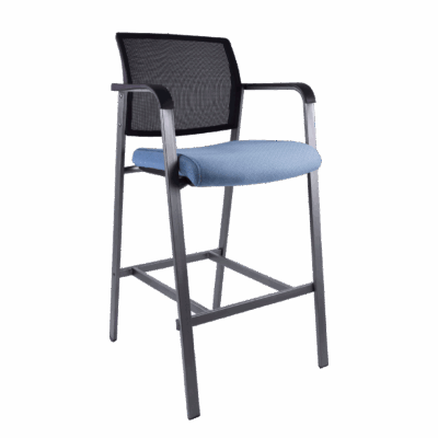 BM 565 Banco alto en estructura de tubo rectangular