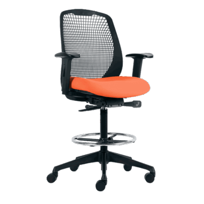 BM 7505 NE silla para dirección respaldo alto en malla, con brazos