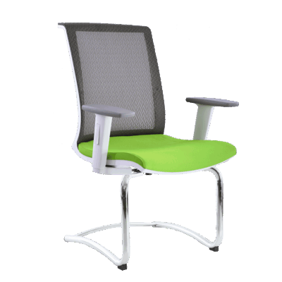 BM 7602 silla para visitante base de trineo con brazos