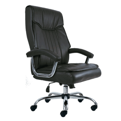 BM 9030 silla ejecutiva de respaldo alto, reclinable base cromada