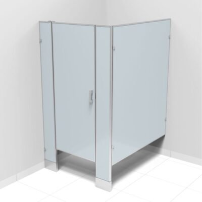 '-MAM M1D-5 Mampara 1 división 100cm frente 150cm fondo, acabado porcelanizado